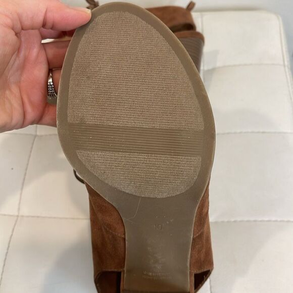 GAP cognac open toe lace bootie size 10 - Picture 6 of 7